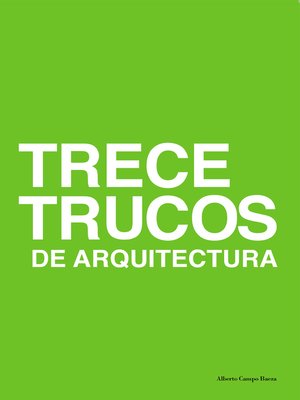 cover image of Trece trucos de arquitectura